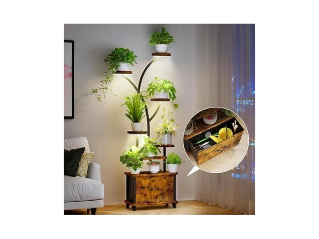 Mistyjungle Plant Stand Indoor With Grow Lights 8… Coupon