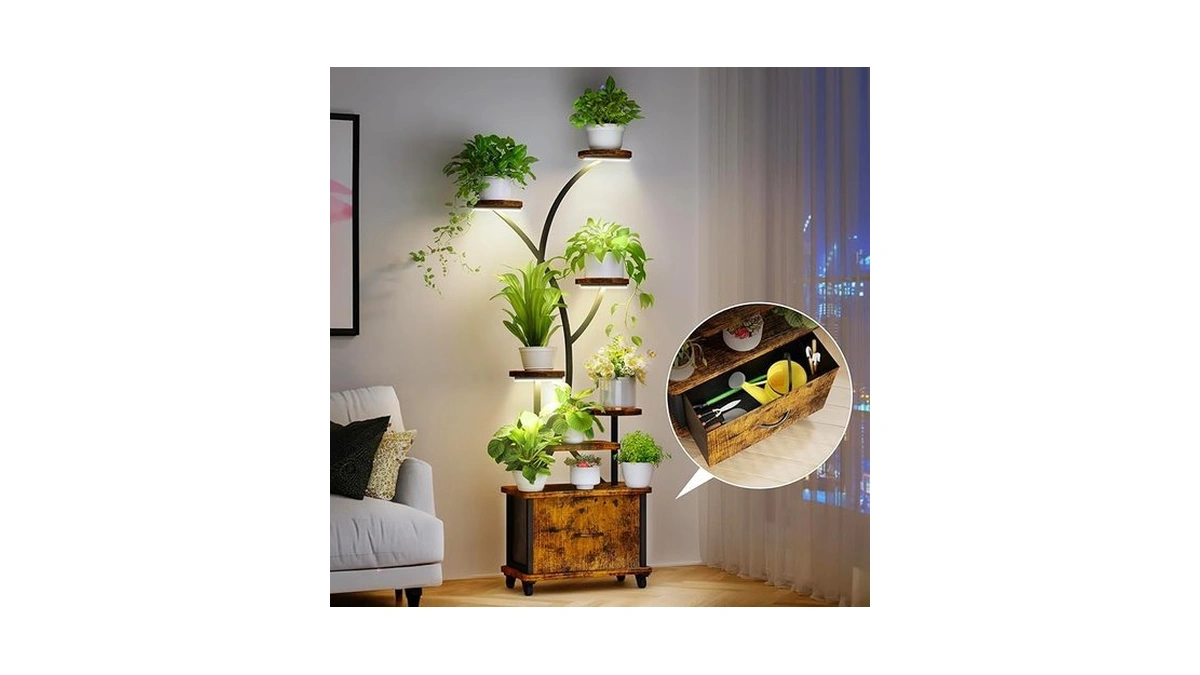 Amazon coupon: Mistyjungle Plant Stand Indoor With Grow