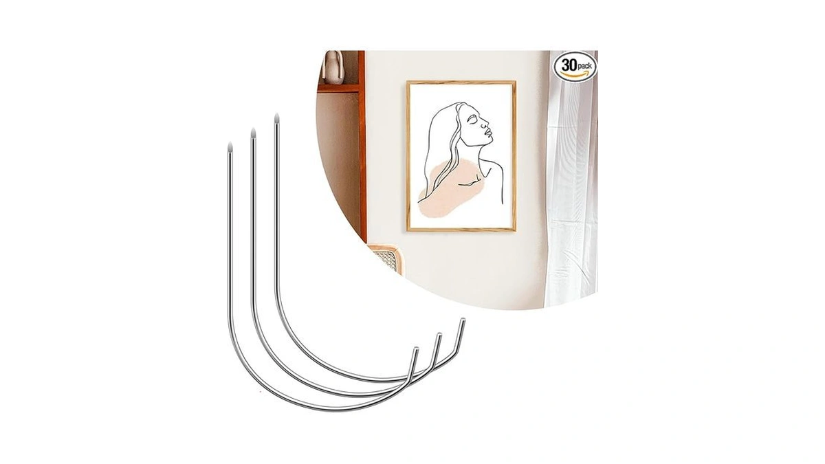 Amazon code: 30 Pieces Picture Hangers Pincute Drywal