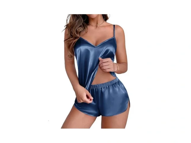 Ekouaer Silk Pajamas Set For Women Satin Camisole… Code