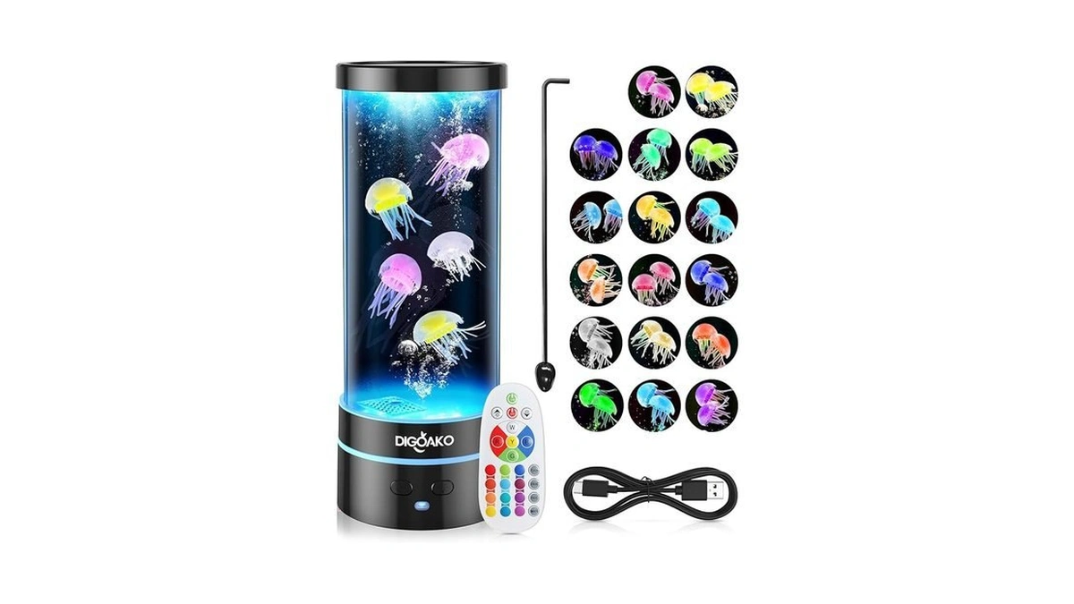 Amazon code: Jellyfish Lamp Led Jellyfish Tank Lamp 1