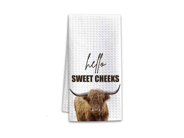 Highland Cow Bathroom Decor Hand Towels Farmhouse… Code