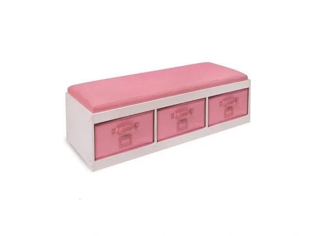 Badger Basket Kids Storage Bench With Cushion – Toy…