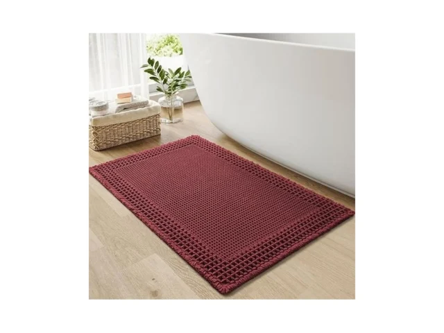 Resare Waffle Bath Mat For Bathroom Super Absorbent…