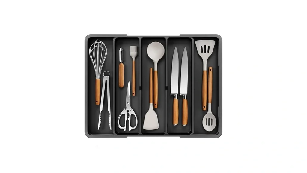 Amazon code: Kitsure Expandable Silverware Organizer