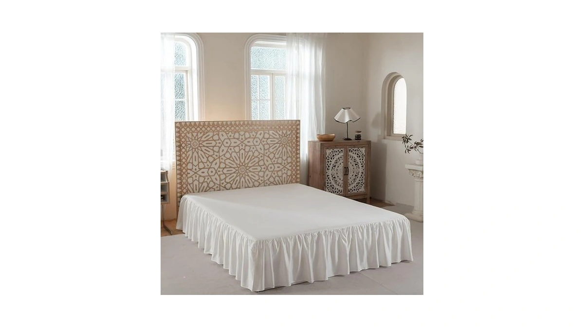 Amazon coupon: Bed Skirt Queen Size Ruffled Bed Skirt W
