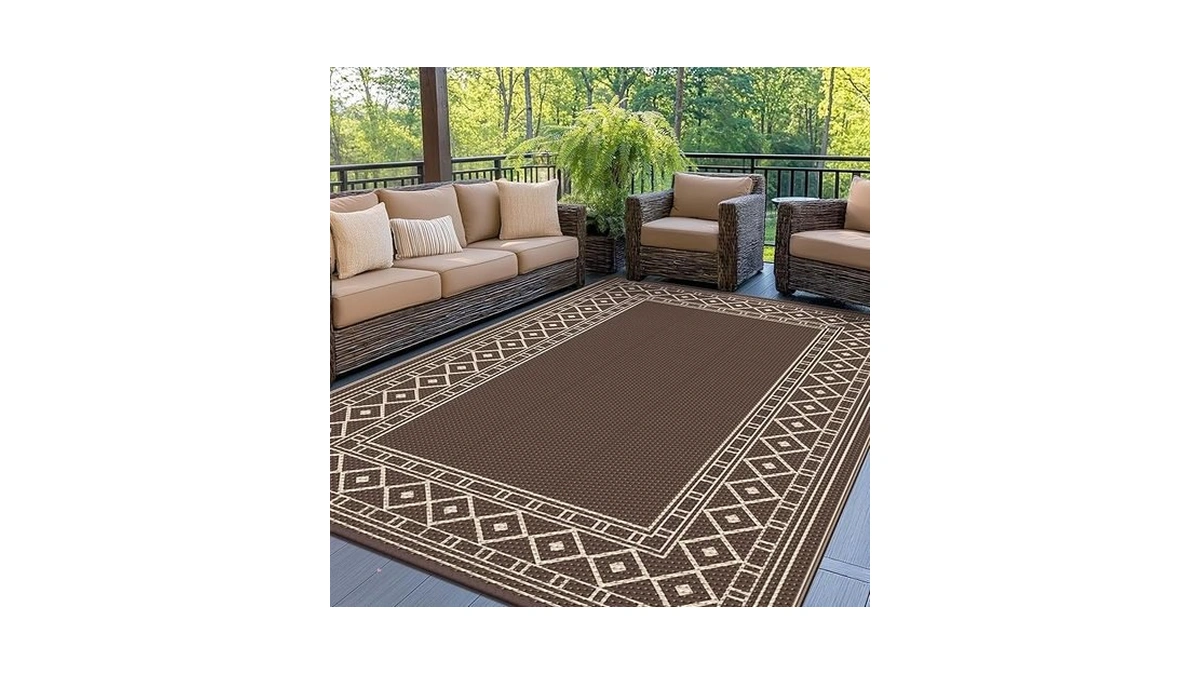 Amazon coupon: Genimo Outdoor Rug Waterproof For Patio