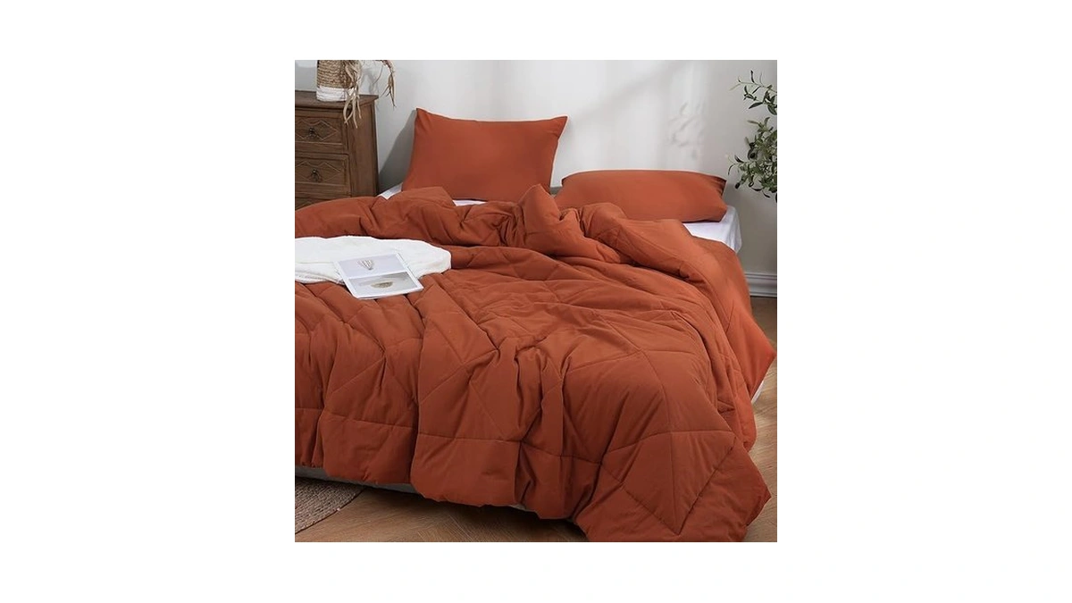 Amazon code: Atsense King Size Comforter Set Rust 3 P