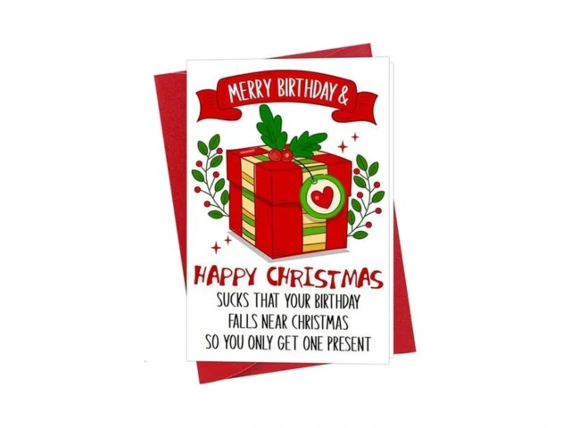 Flyab Funny Christmas Birthday Card – Merry… Code