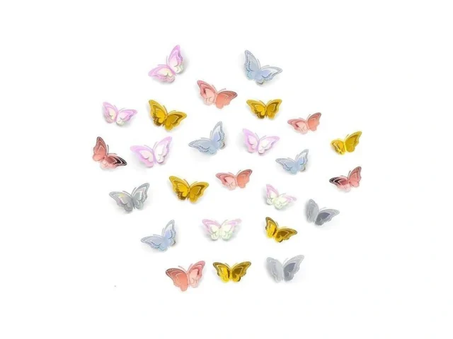 Poproo 48 Pack Multicolor 3d Butterfly Wall Decor… Code
