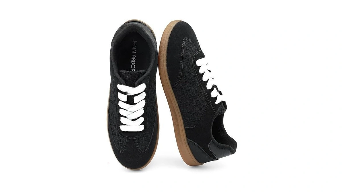 Amazon code: Jenn Ardor Womens Black Fashion Sneakers