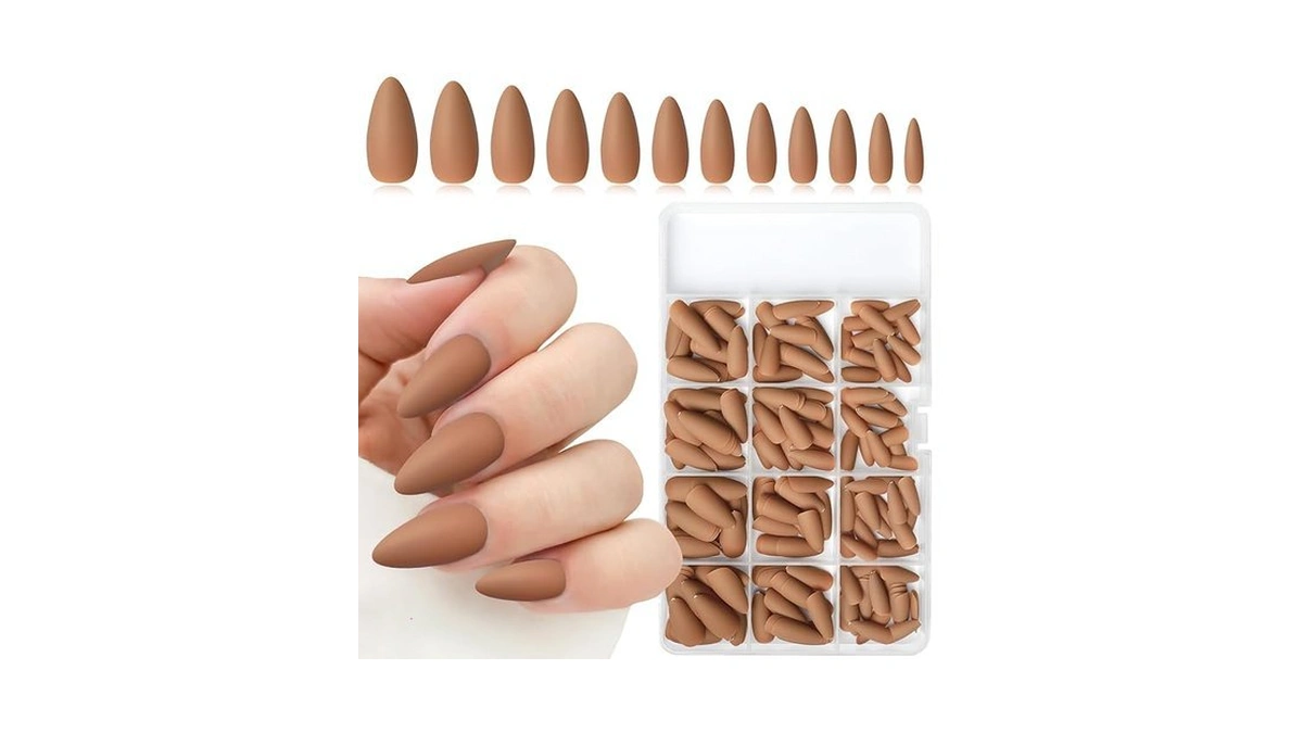 Amazon coupon: Lifextol 240pc Almond Press On Nails Med