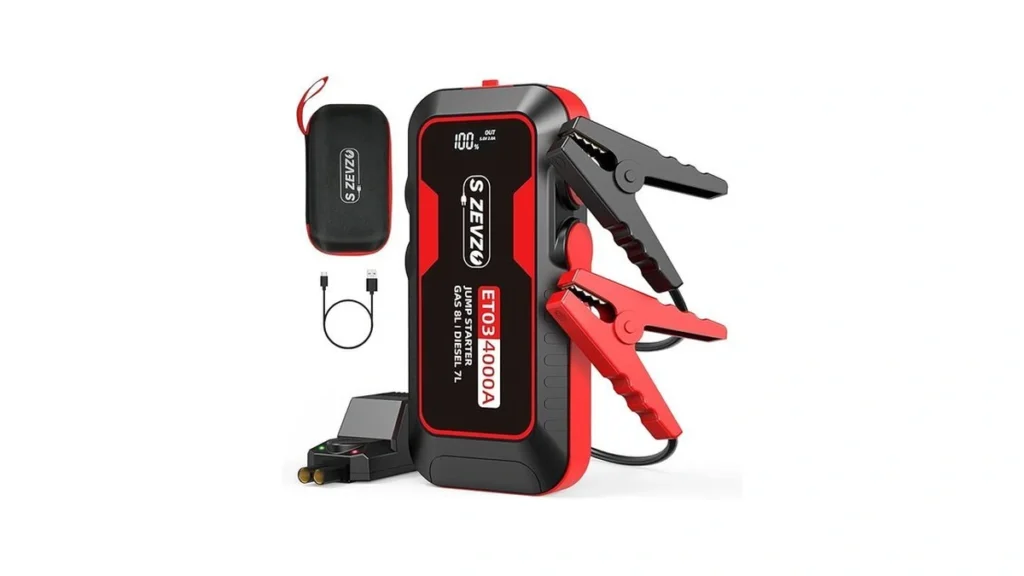 Amazon coupon: S Zevzo Et03 Car Jump Starter 4000a Jump