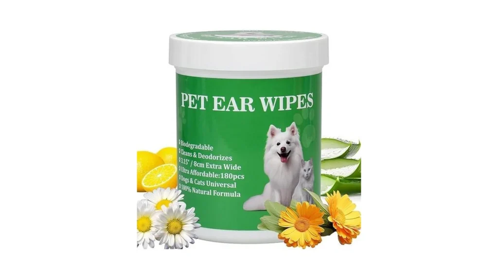 Amazon code: Lisveory 180ct Biodegradable Dog Ear Cle