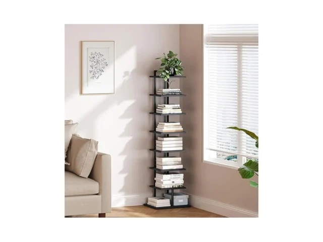 Gtcjion 8 Tier Bookshelf Narrow Spine Bookshelf… Coupon