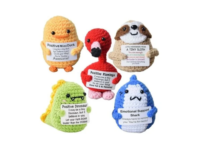 Joychoi Positive Crochet Animal 5-pack Emotional… Code
