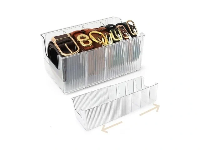 Auoikk Clear Belt Organizer Extendable Acrylic Belt… Code