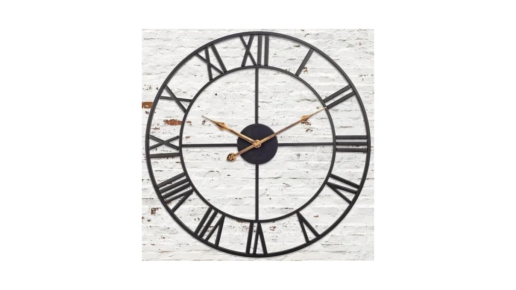 Amazon coupon: Large 14 Inch Outdoor Wall Clock Black M