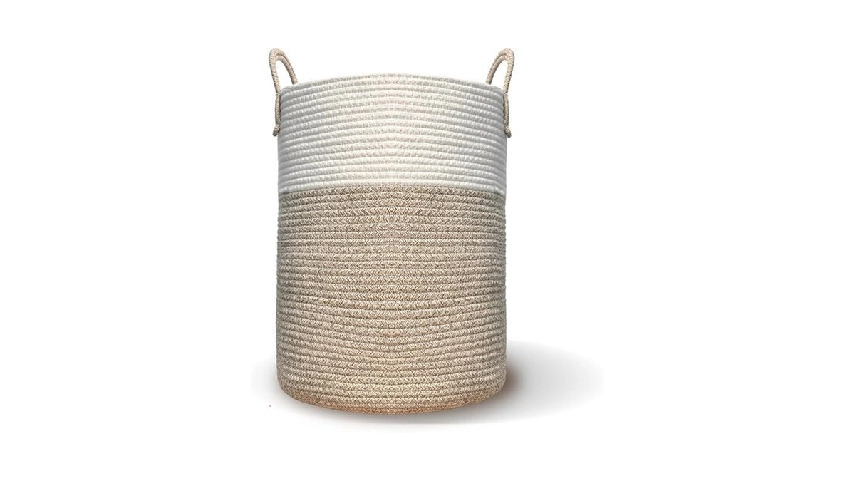 Amazon code: Cotton Rope Storage Basket Large Woven L