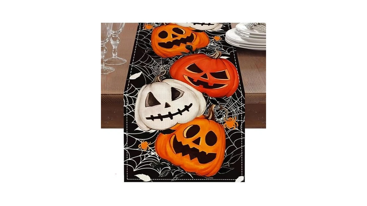 Amazon code: Oeyliz Halloween Pumpkins Table Runner K