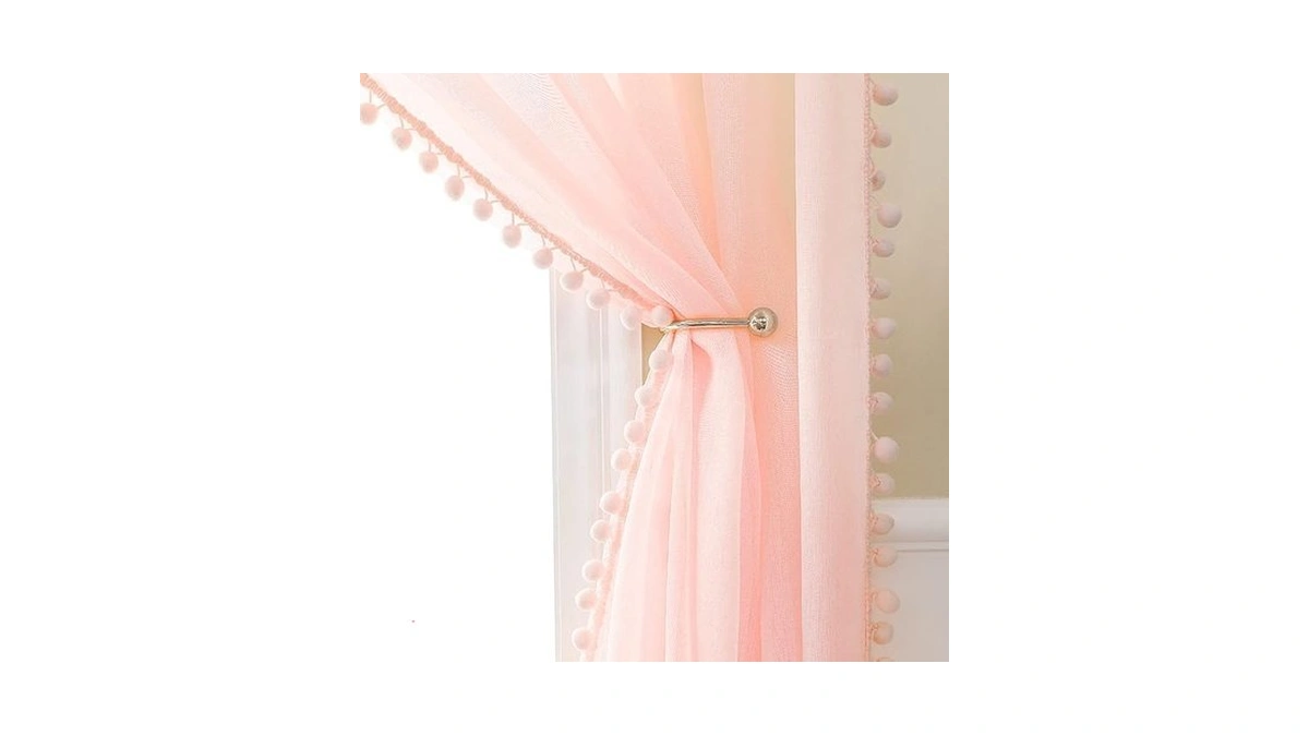 Amazon coupon: Miulee Pom-pom Sheer Curtains For Bedroo