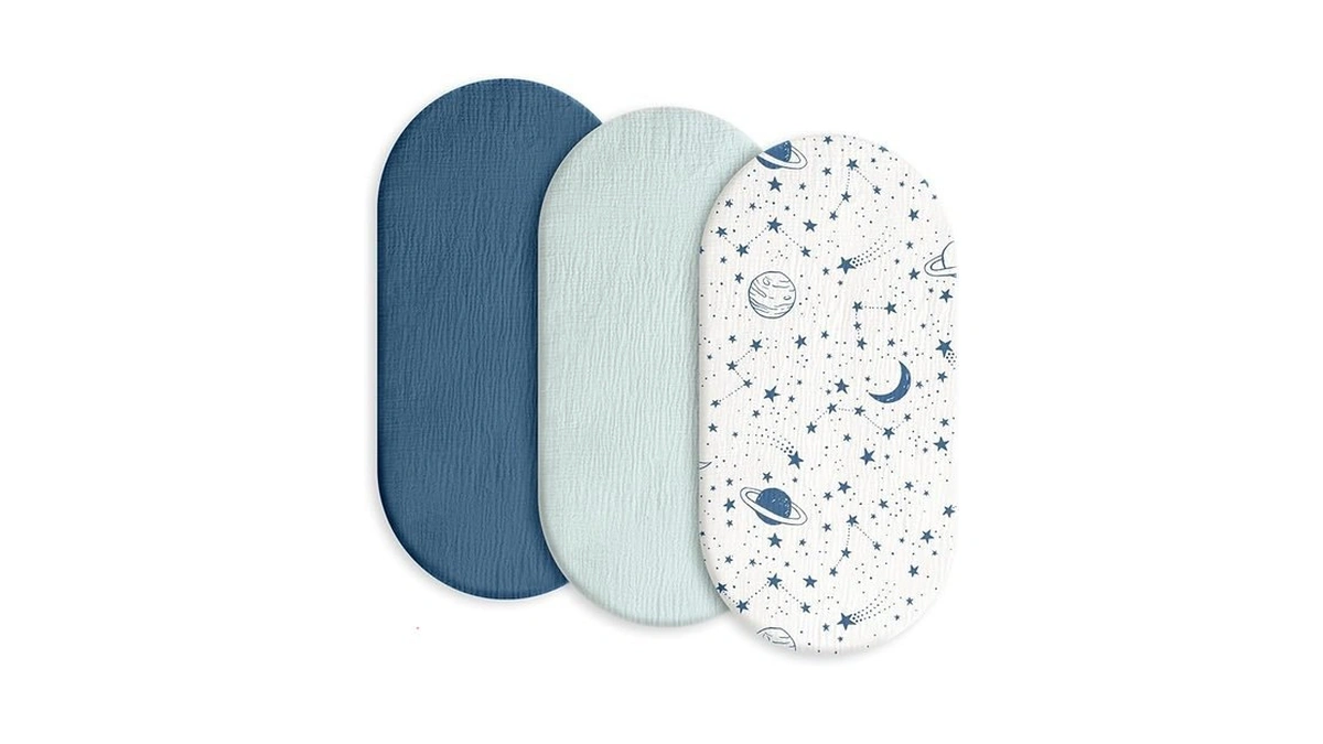Amazon code: Gllquen Baby Muslin Bassinet Sheets 3 Pa