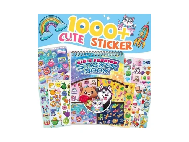 Kalysky 1000 Cute Sticker Book For Kids Spiral… Code