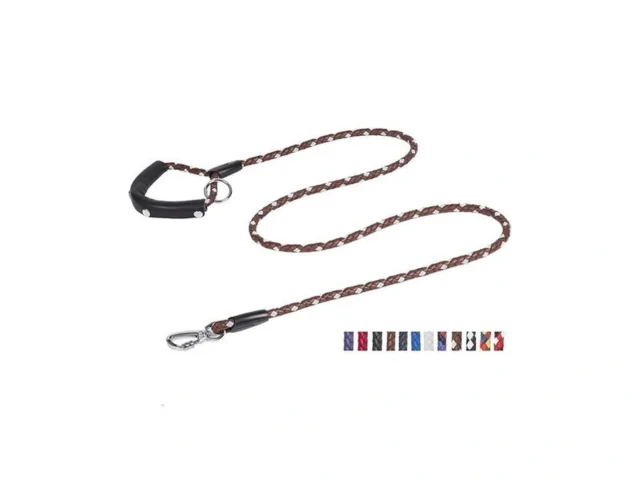 Ppeett 4 Ft 5 Ft 6 Ft Leather Dog Leash Braided… Coupon
