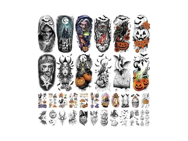 77 Sheets Halloween Temporary Tattoos For Adults… Coupon