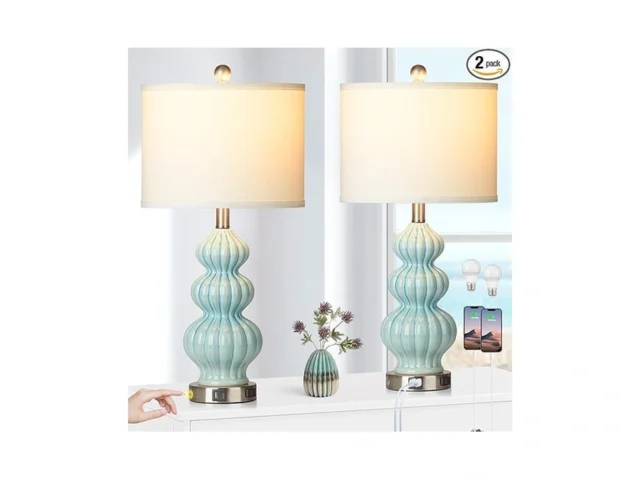 Rinweey Triple Gourd Ceramic Table Lamps Set Of 2… Code