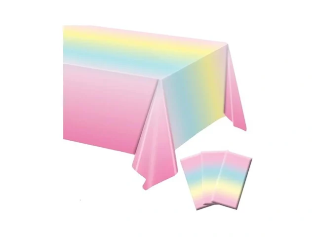 Bheya 3 Pack Rainbow Tablecloth Pastel Table Cloths…