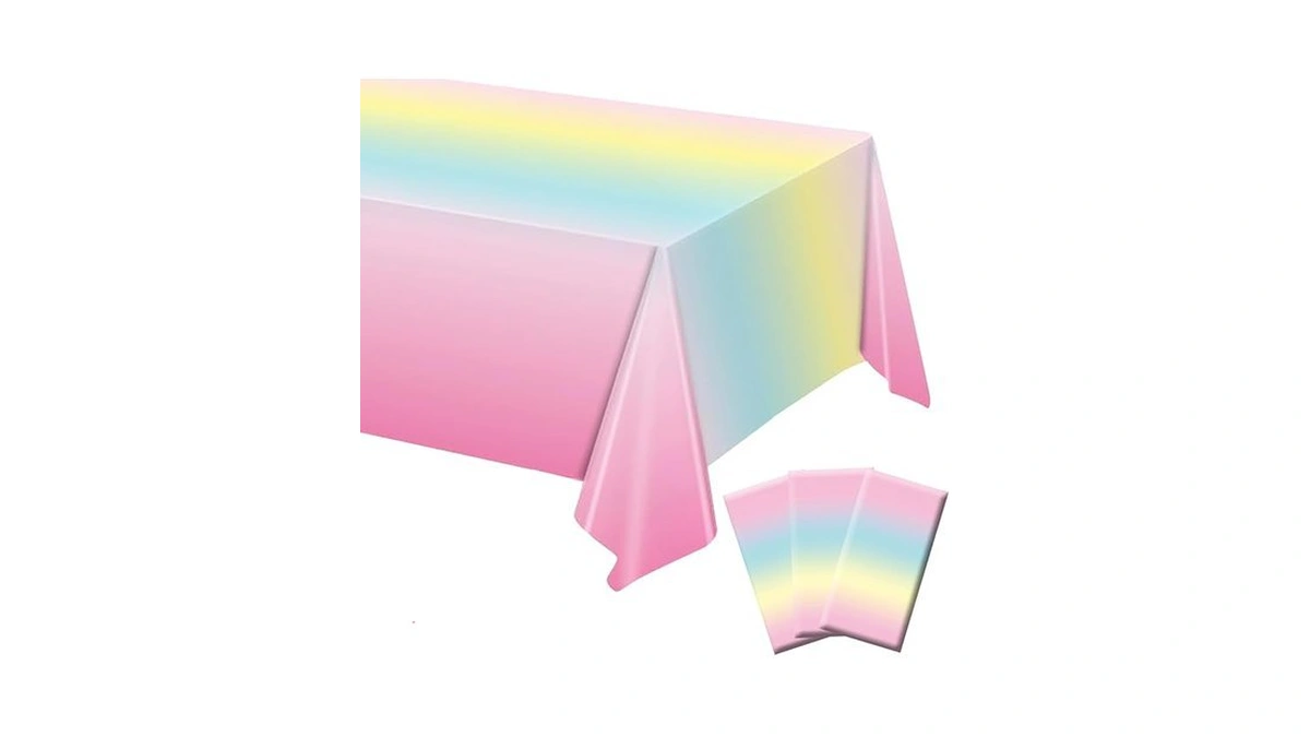 Amazon coupon: Bheya 3 Pack Rainbow Tablecloth Pastel T
