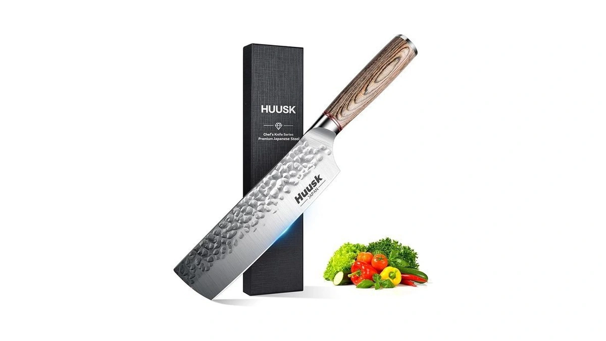 Amazon coupon: Huusk Japan Knife Nakiri Chef Knife 7 In