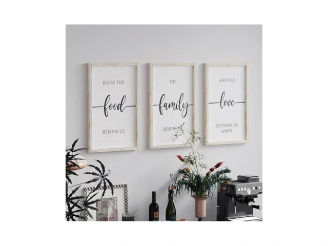 Zaziwz Set Of 3 Bless The Food Before Us Sign… Code