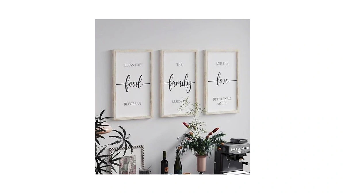 Amazon code: Zaziwz Set Of 3 Bless The Food Before Us