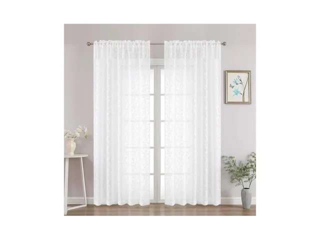 Chyhomenyc White Sheer Curtains 84 Inch Length 2… Coupon