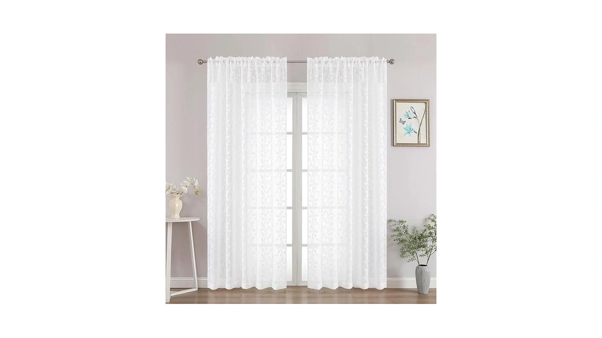 Amazon coupon: Chyhomenyc White Sheer Curtains 84 Inch