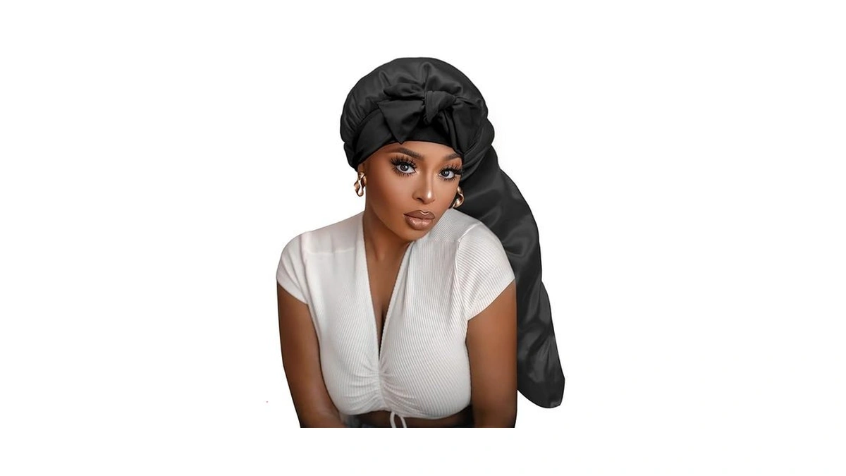 Amazon coupon: Satin Silk Bonnet Hair Cap Long Bonnets