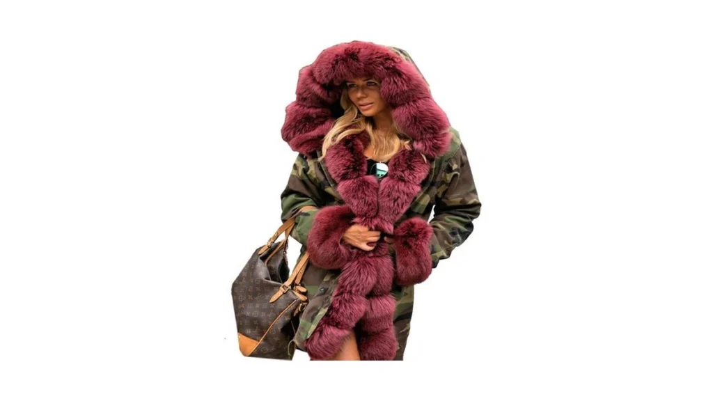 Amazon coupon: Aofur Womens Hooded Fur Lined Warm Down