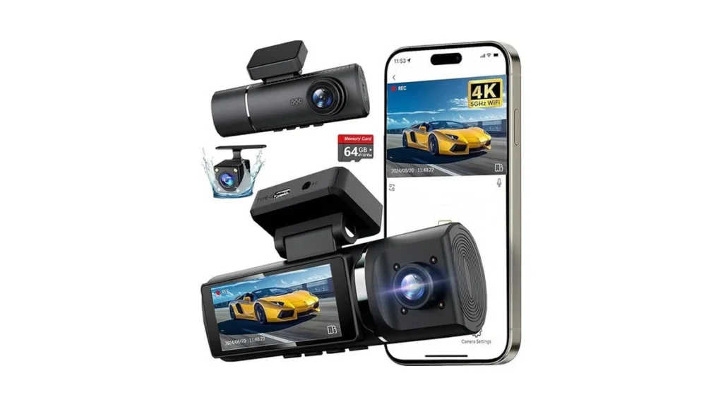 Amazon code: 3 Channel 4k Dash Cam Front And Rear Ins