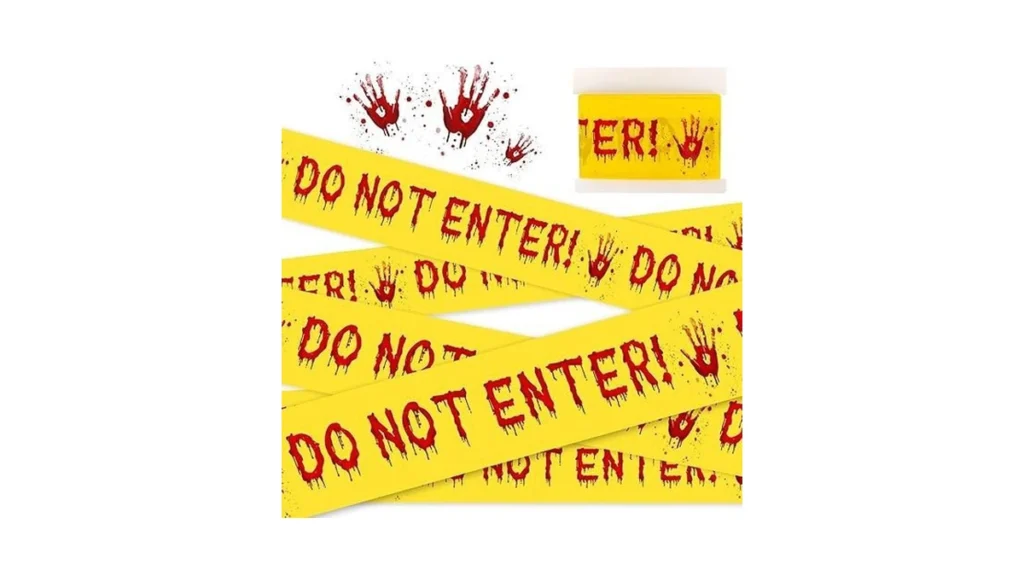Amazon code: Halloween Decorations Caution Tape - Yel