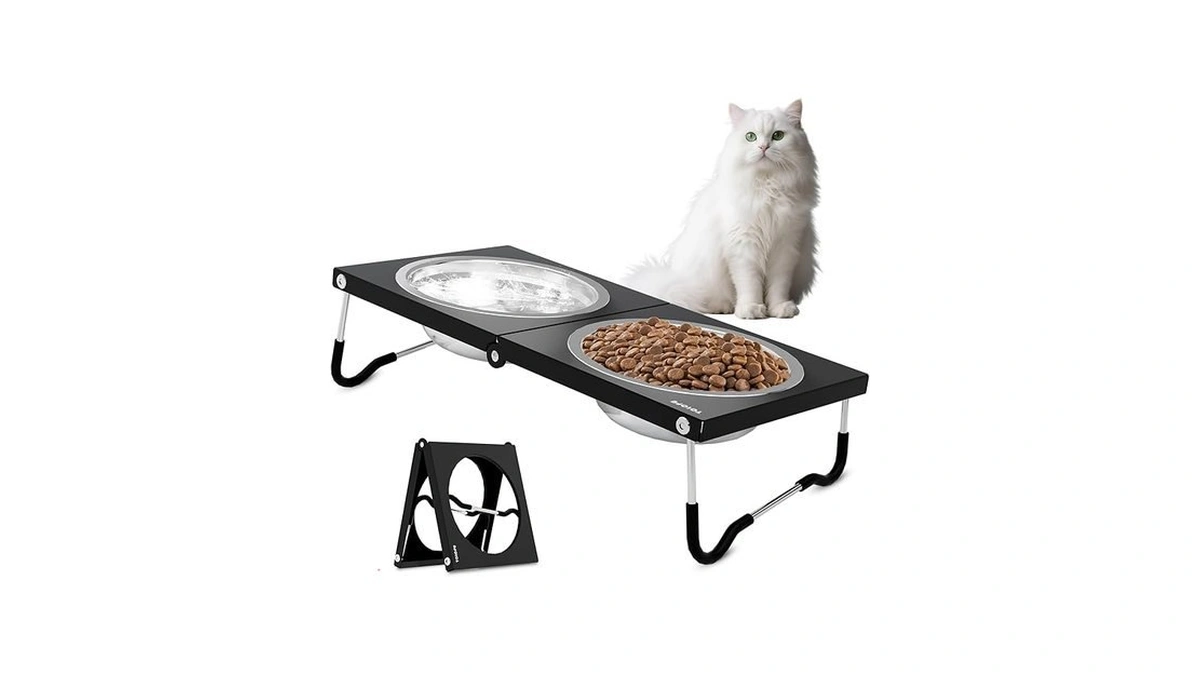 Amazon code: Raised Cat Bowls Elevated Bowls For Indo