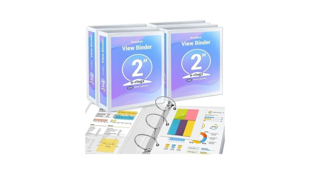 Amazon code: 3 Ring Binder 2 Inch 4 Pack Round Ring P