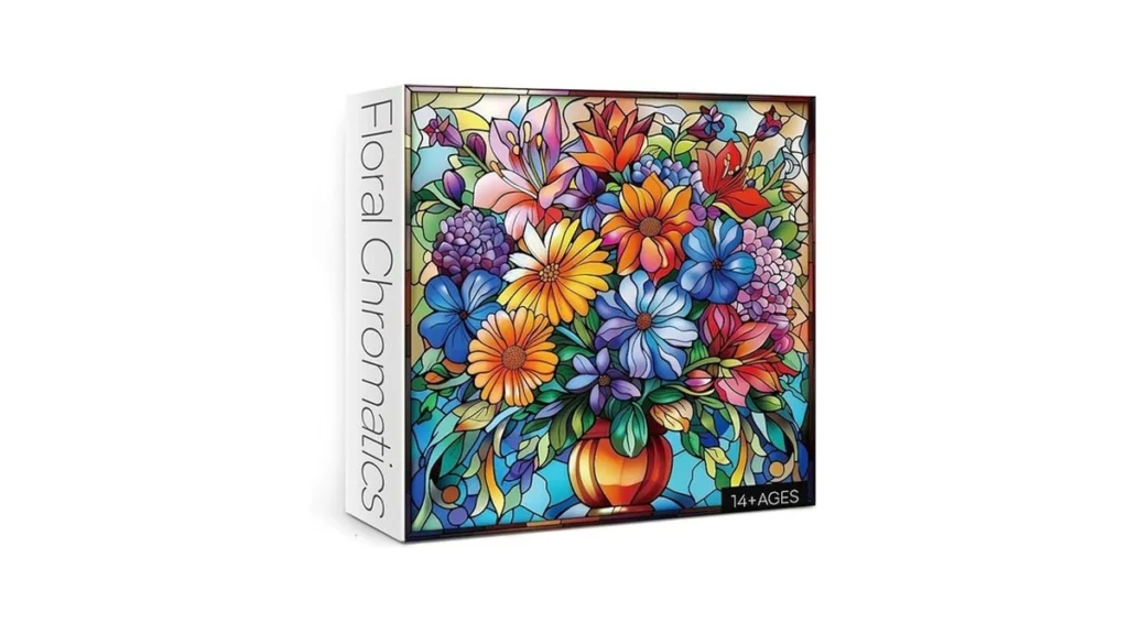 Amazon code: Stained Glass Flower Puzzles For Adults