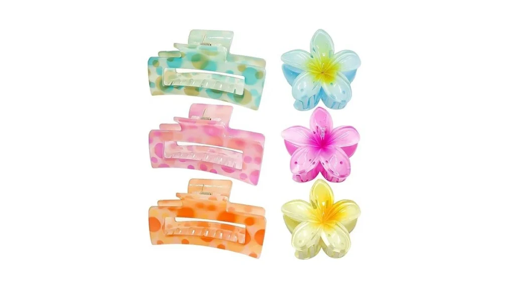 Amazon code: Iscrm Flower Hair Claw Clips For Women G