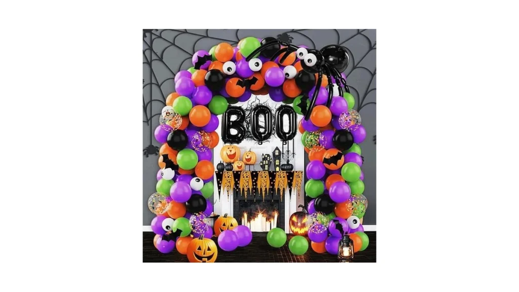 Amazon code: 114 Pcs Halloween Balloons Garland Arch