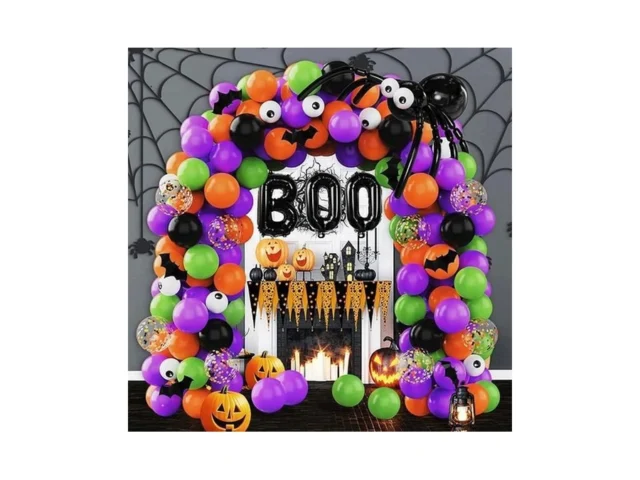 114 Pcs Halloween Balloons Garland Arch Kit For… Code