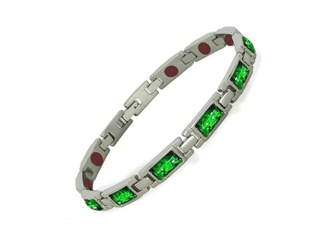 Addbili Sparkling Green Bracelet Durable Titanium… Coupon