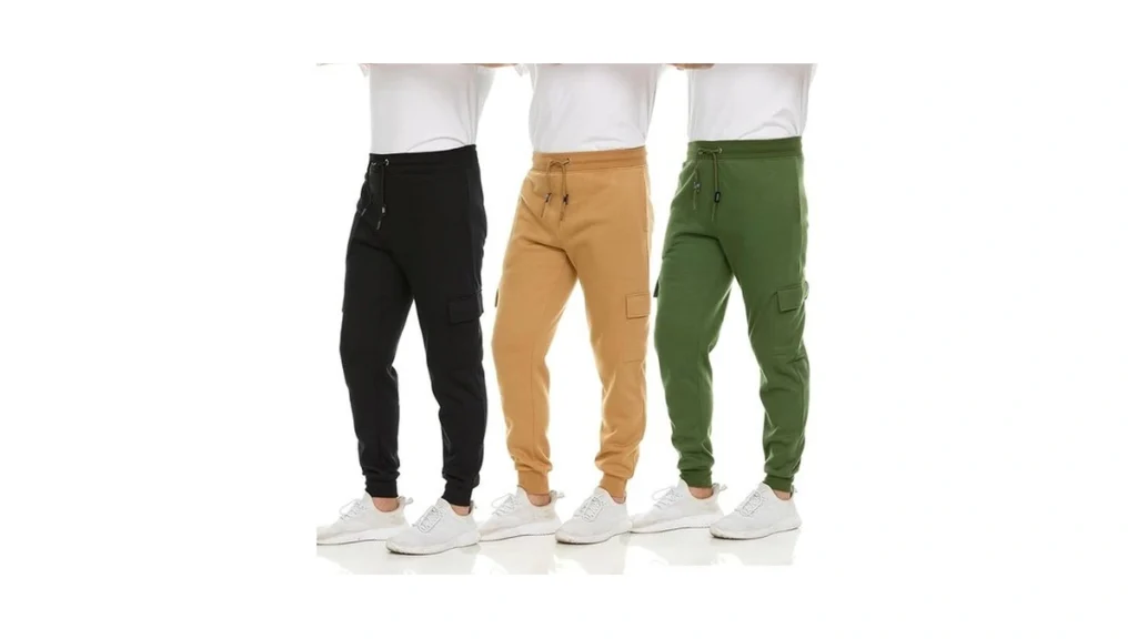 Amazon coupon: 3 Pack Men S Fleece Cargo Jogger Active