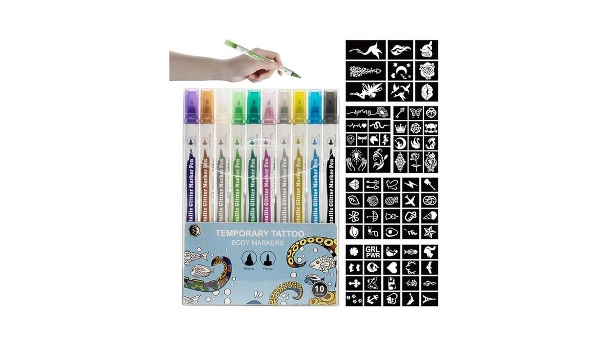 Amazon code: Wormhole Tattoo 10pcs Temporary Tattoo M
